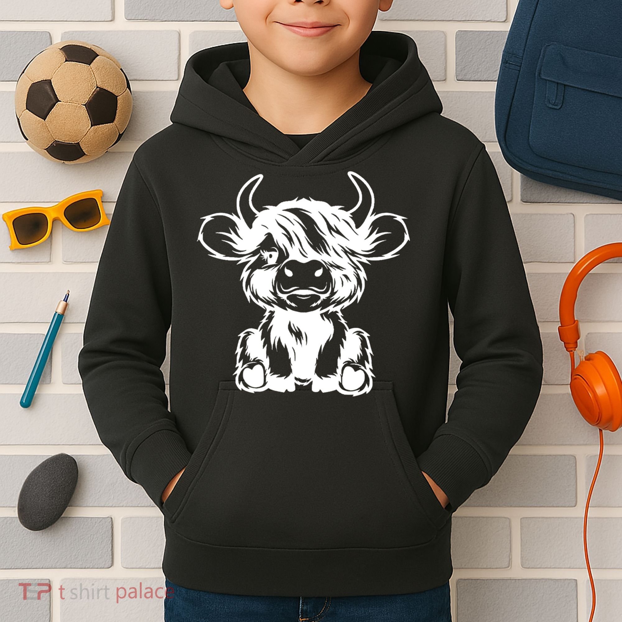 Highland Cow Kids Hoodie