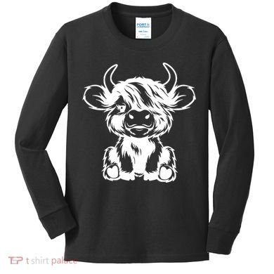 Highland Cow Kids Long Sleeve Shirt