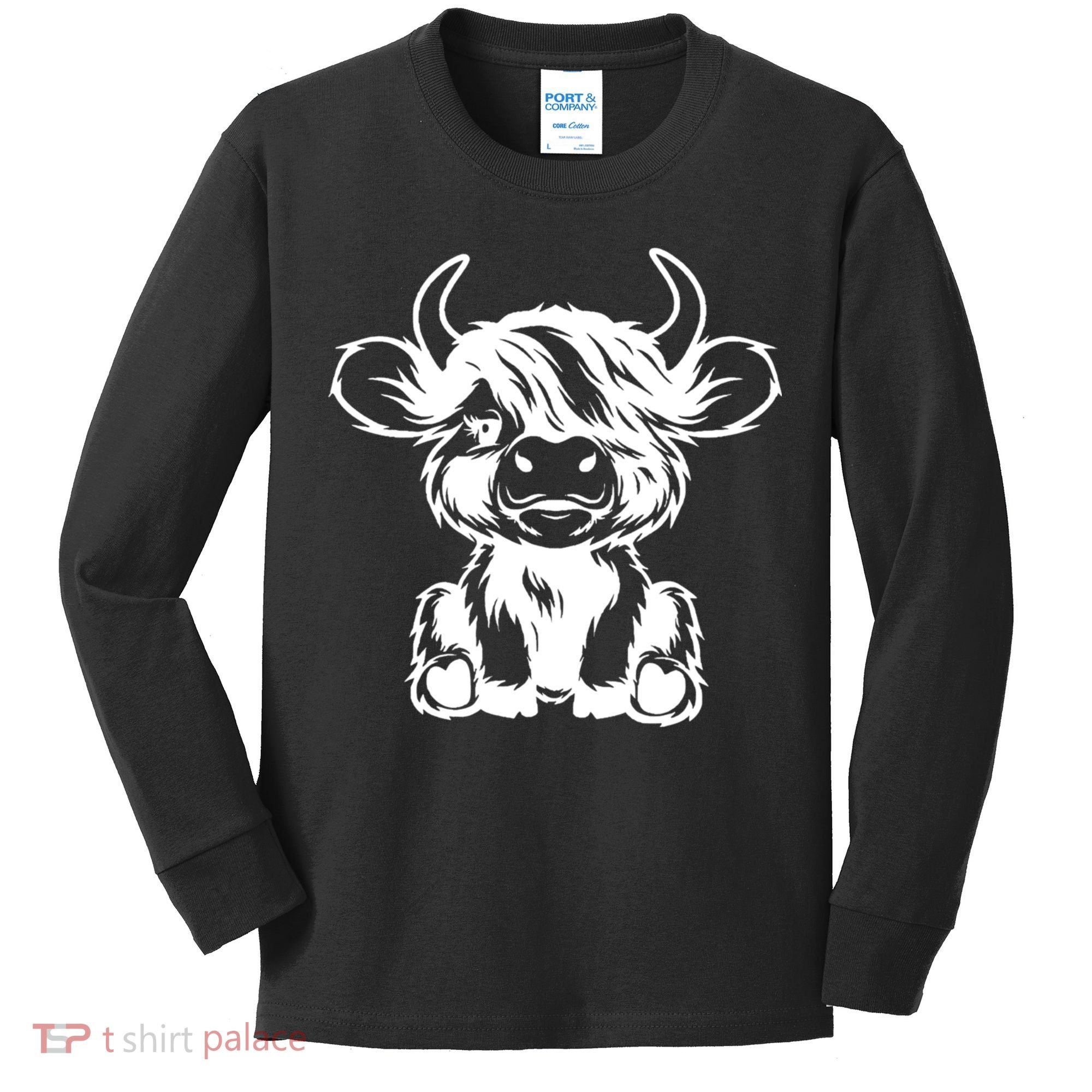 Highland Cow Kids Long Sleeve Shirt