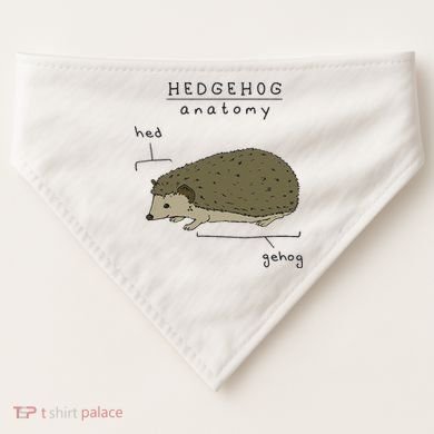 Hedgehog cute Hedgehogs USA-Made Doggie Bandana