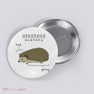 Hedgehog cute Hedgehogs Button