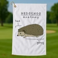 Hedgehog cute Hedgehogs Golf Towel thumb 1