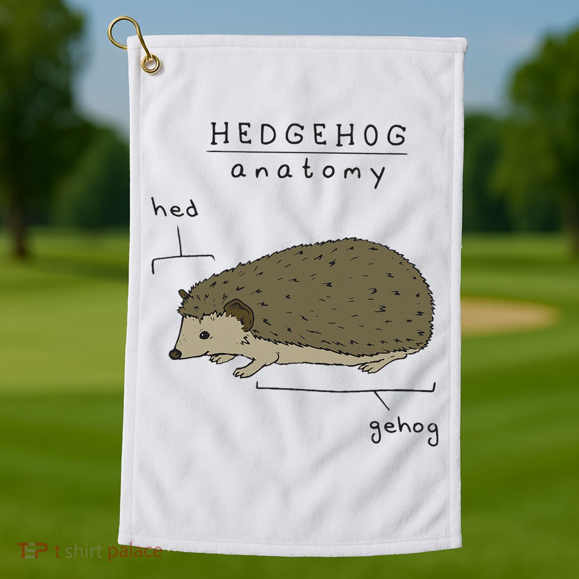 Hedgehog cute Hedgehogs Golf Towel