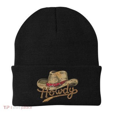 Howdy Cowboy Hat Funny Western Rodeo Beanie