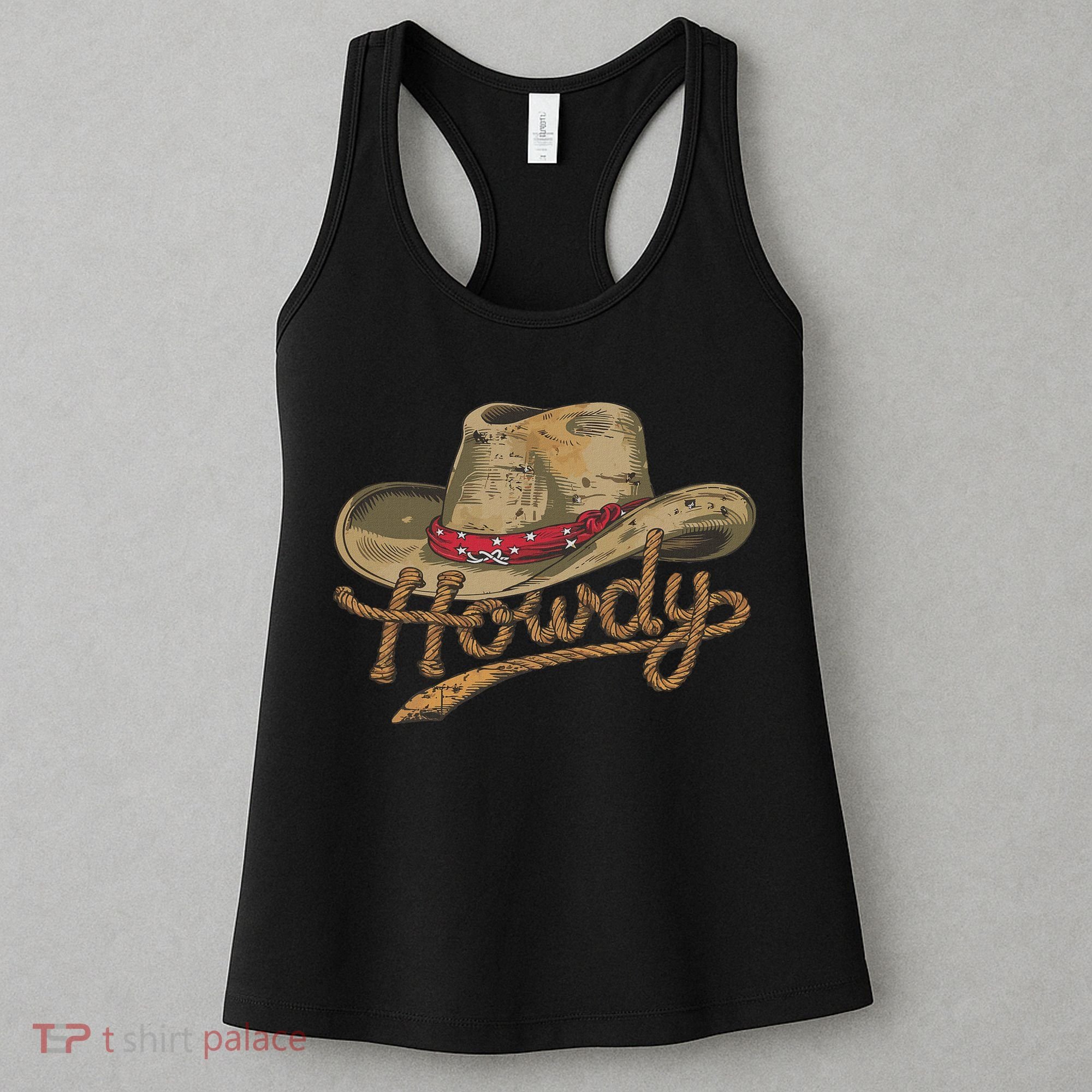 Howdy Cowboy Hat Funny Western Rodeo Women's Tank Top