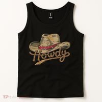 Howdy Cowboy Hat Funny Western Rodeo Tank Top thumb 2