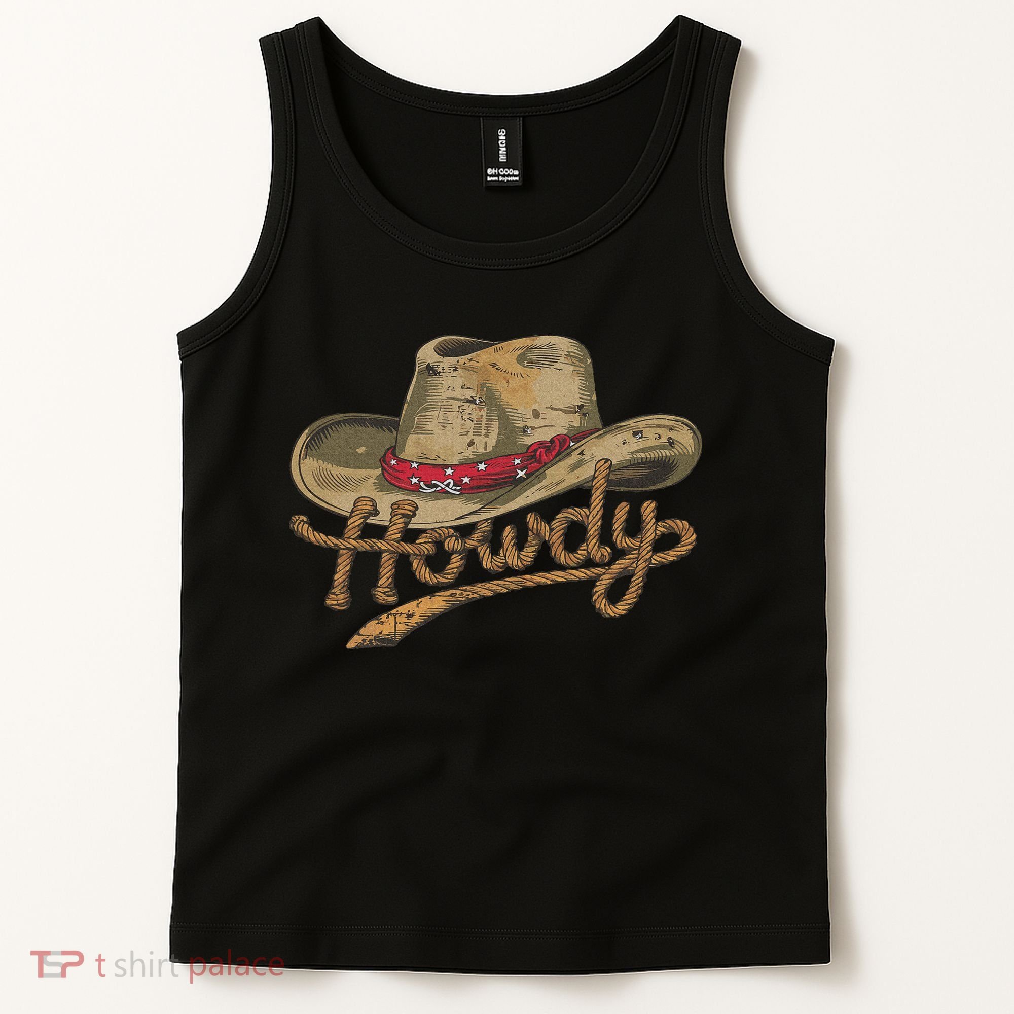 Howdy Cowboy Hat Funny Western Rodeo Tank Top