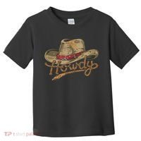 Howdy Cowboy Hat Funny Western Rodeo Toddler T-Shirt thumb 0
