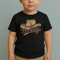 Howdy Cowboy Hat Funny Western Rodeo Toddler T-Shirt thumb 2