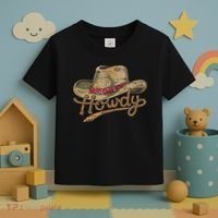 Howdy Cowboy Hat Funny Western Rodeo Toddler T-Shirt thumb 3