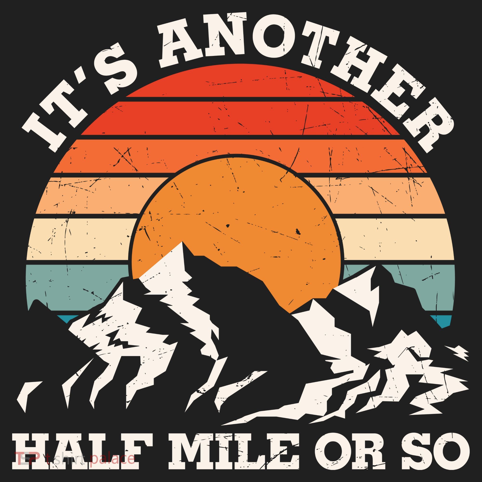Hiking Camper It's Another Half Mile Or So Funny Camping Golf Towel