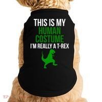 Human Costume I'm Really A TRex Funny Halloween Doggie Tank thumb 0