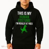 Human Costume I'm Really A TRex Funny Halloween Hoodie thumb 2