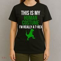 Human Costume I'm Really A TRex Funny Halloween T-Shirt thumb 4