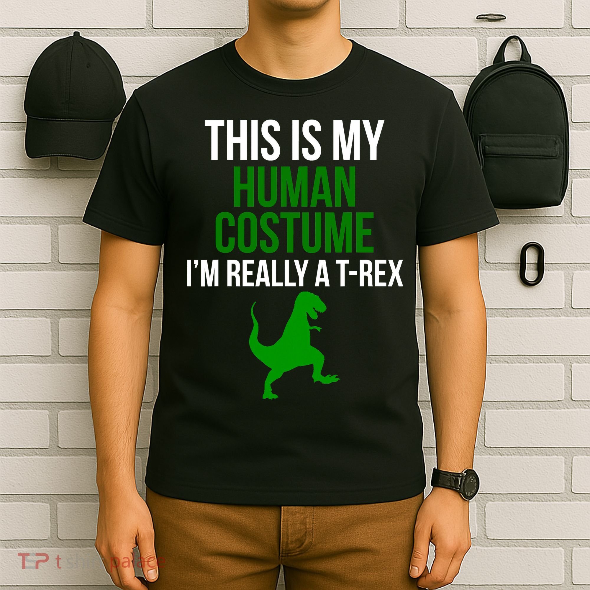 Human Costume I'm Really A TRex Funny Halloween T-Shirt