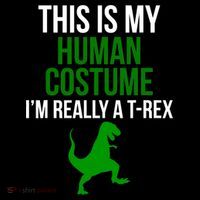 Human Costume I'm Really A TRex Funny Halloween Tall Sweatshirt thumb 2