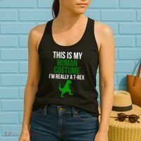 Human Costume I'm Really A TRex Funny Halloween Women's Tank Top thumb 2