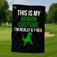 Human Costume I'm Really A TRex Funny Halloween Golf Towel thumb 1