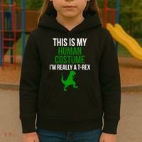 Human Costume I'm Really A TRex Funny Halloween Kids Hoodie thumb 3