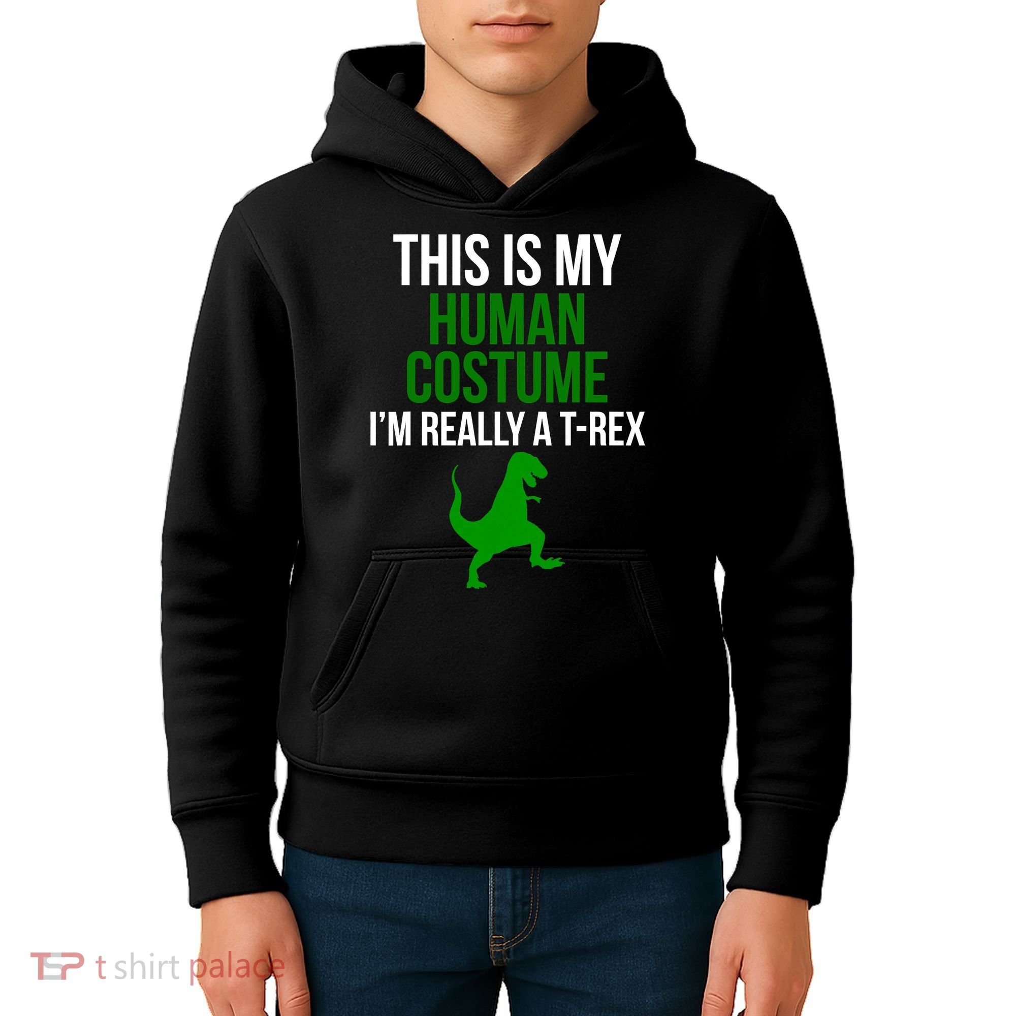Human Costume I'm Really A TRex Funny Halloween Kids Hoodie