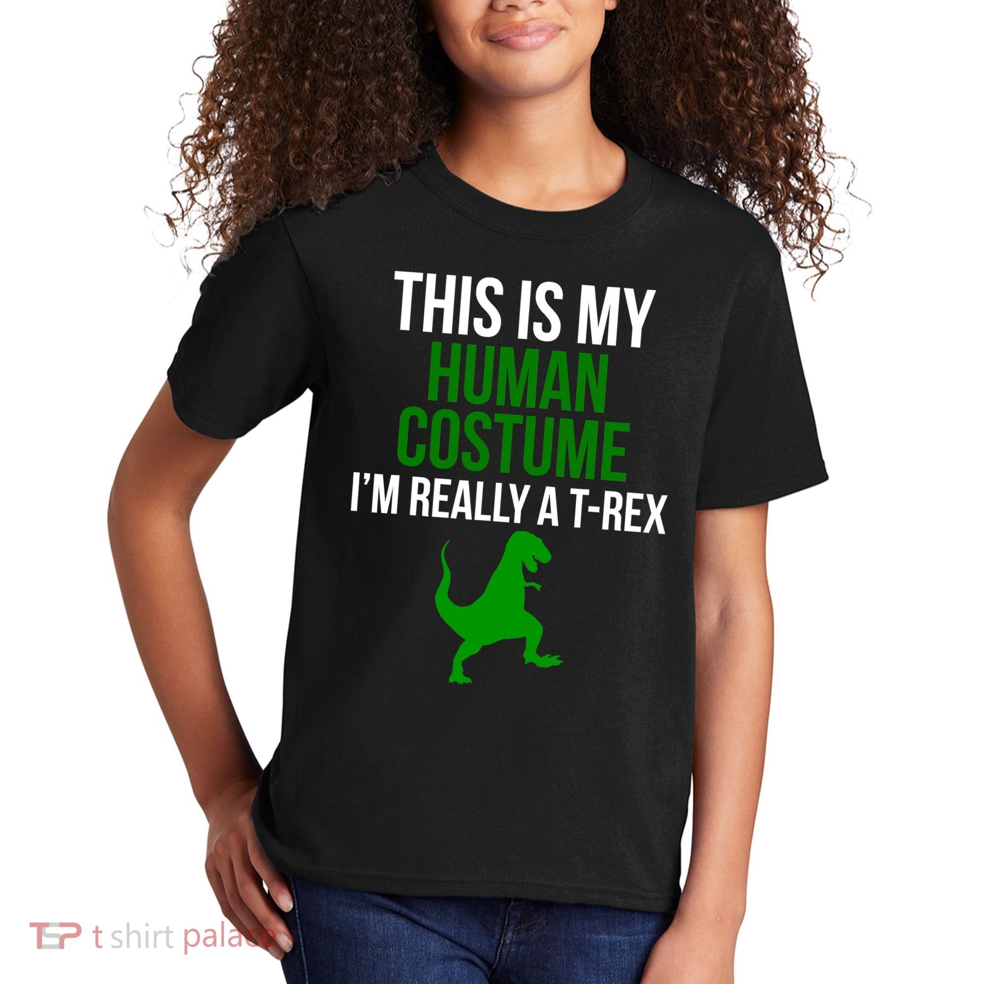 Human Costume I'm Really A TRex Funny Halloween Kids T-Shirt