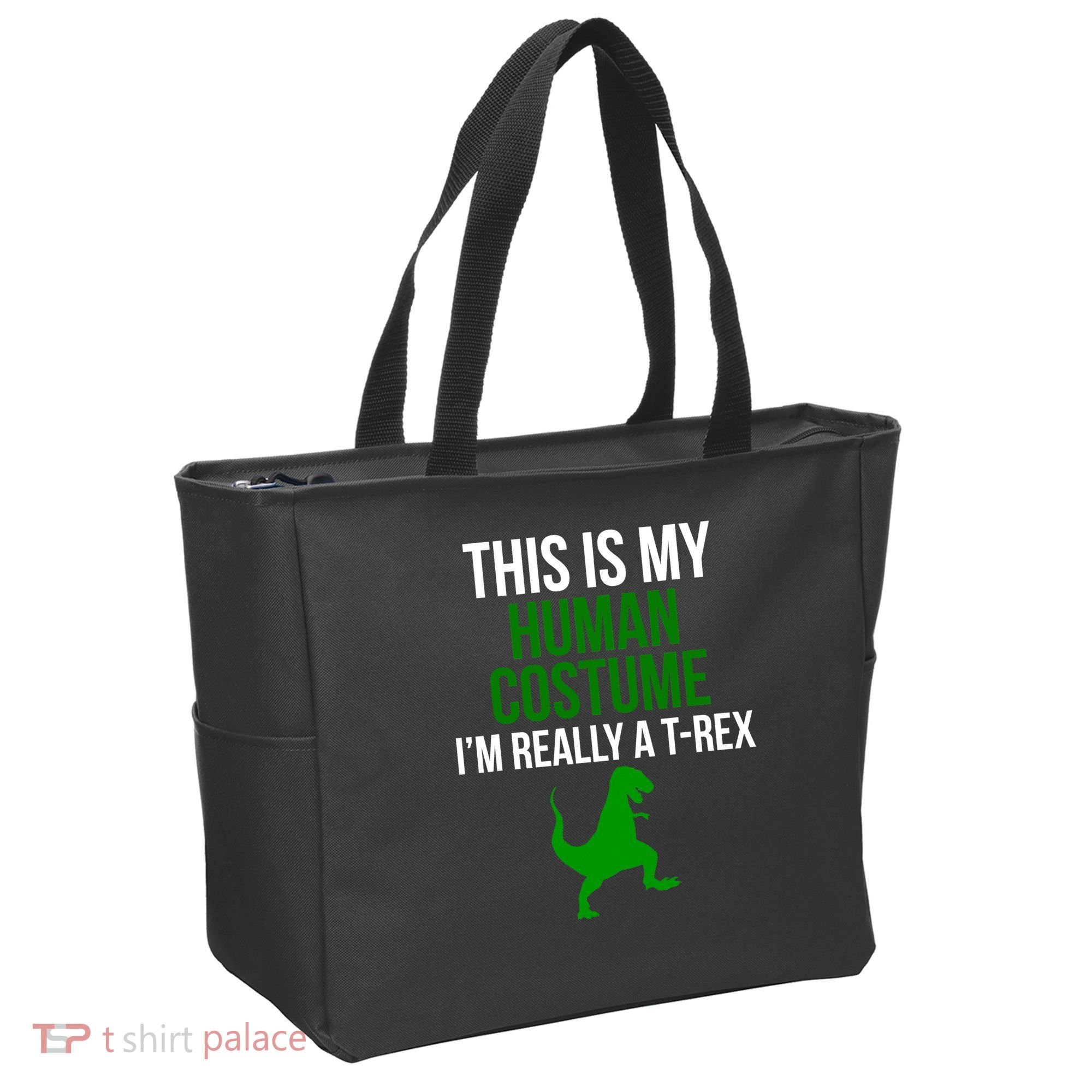 Human Costume I'm Really A TRex Funny Halloween Tote Bag