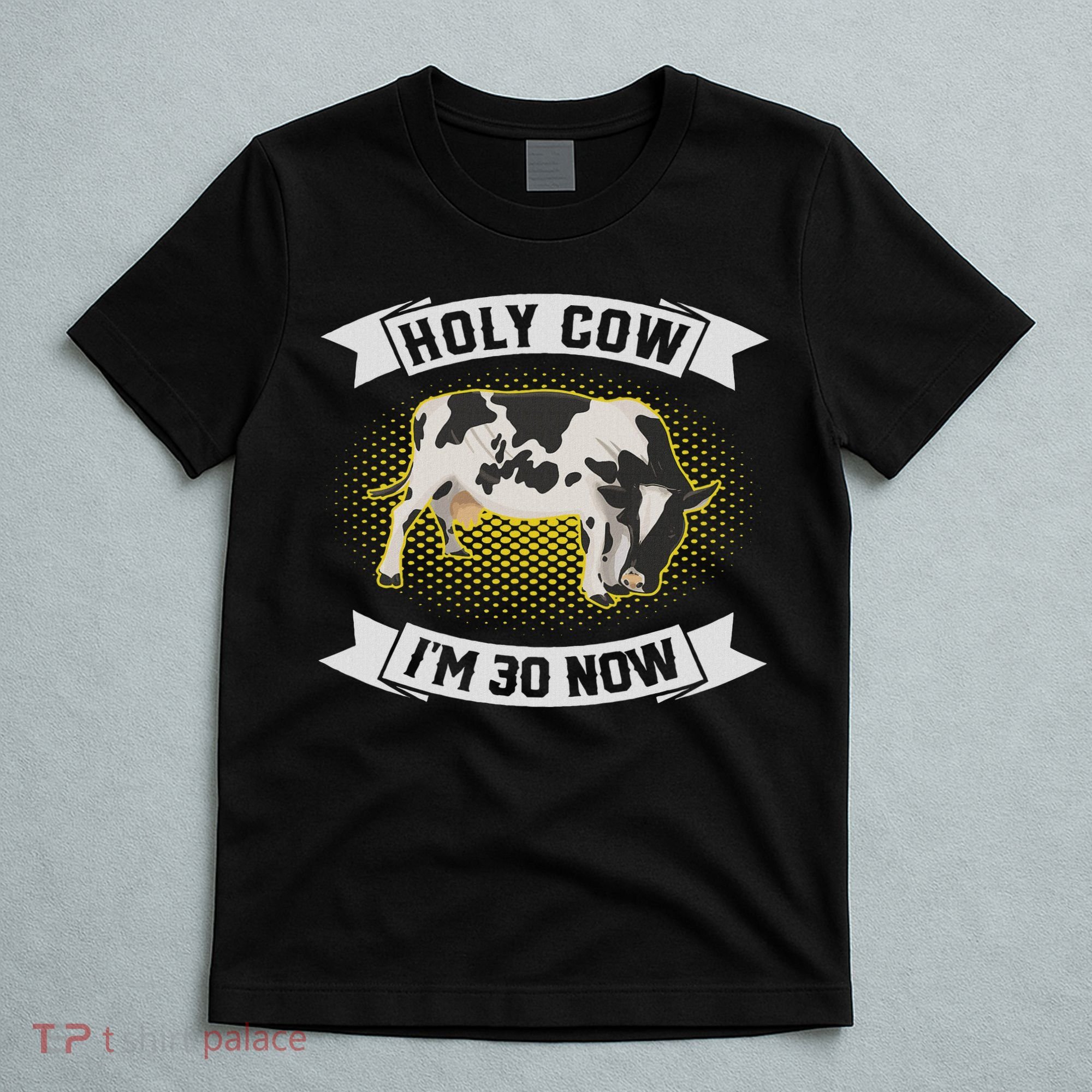 Holy Cow I'm 30 Now Funny 30th Birthday Sarcastic Sayings T-Shirt