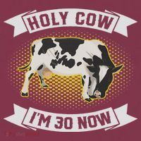 Holy Cow I'm 30 Now Funny 30th Birthday Sarcastic Sayings 16oz Travel Tumbler thumb 2