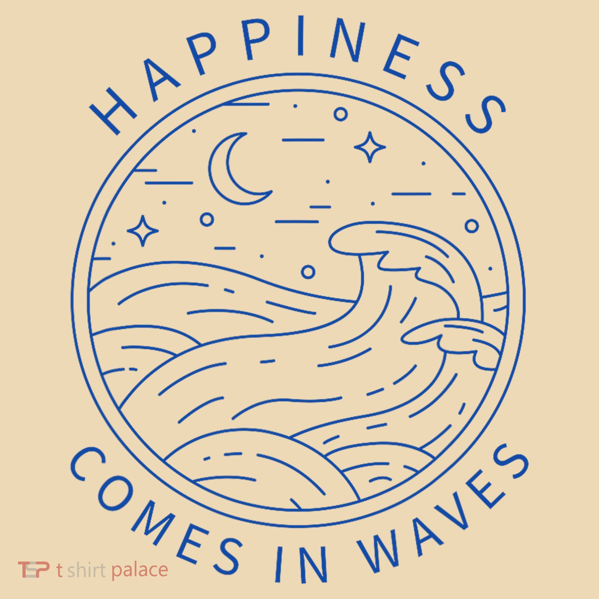 Happiness Comes In Waves Wave Surfer Surf Ocean Beach Lover Tote Bag