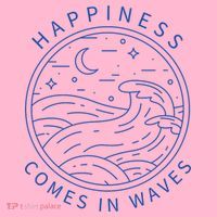 Happiness Comes In Waves Wave Surfer Surf Ocean Beach Lover Coaster thumb 2