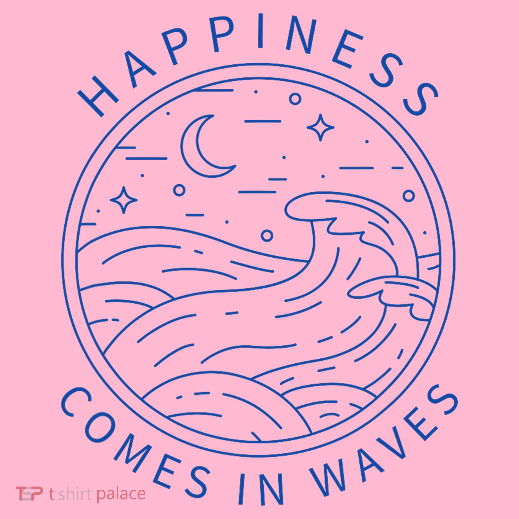 Happiness Comes In Waves Wave Surfer Surf Ocean Beach Lover Coaster