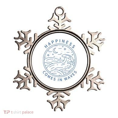 Happiness Comes In Waves Wave Surfer Surf Ocean Beach Lover Ornament