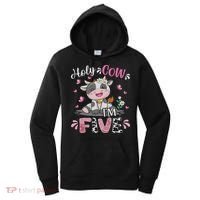 Holy Cow I'm Five 5 Years Old 5th Birthday Girl Outfit Women's Hoodie thumb 0