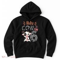 Holy Cow I'm 6 Birthday 6th Cow Farm Animals Bday Hoodie thumb 0