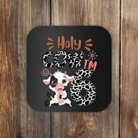 Holy Cow I'm 6 Birthday 6th Cow Farm Animals Bday Coaster thumb 0