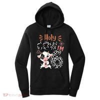 Holy Cow I'm 6 Birthday 6th Cow Farm Animals Bday Women's Hoodie thumb 0