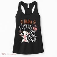 Holy Cow I'm 6 Birthday 6th Cow Farm Animals Bday Women's Tank Top thumb 0