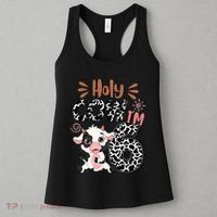 Holy Cow I'm 6 Birthday 6th Cow Farm Animals Bday Women's Tank Top thumb 3