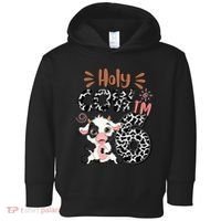 Holy Cow I'm 6 Birthday 6th Cow Farm Animals Bday Toddler Hoodie thumb 0