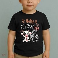 Holy Cow I'm 6 Birthday 6th Cow Farm Animals Bday Toddler T-Shirt thumb 2