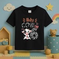 Holy Cow I'm 6 Birthday 6th Cow Farm Animals Bday Toddler T-Shirt thumb 3