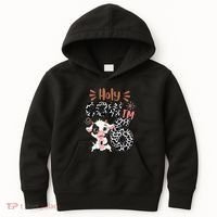 Holy Cow I'm 6 Birthday 6th Cow Farm Animals Bday Kids Hoodie thumb 0