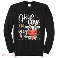 Holy Cow I'm Twelve 12 Year Old Cow Farm Theme 12th Birthday Sweatshirt thumb 0