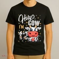 Holy Cow I'm Twelve 12 Year Old Cow Farm Theme 12th Birthday T-Shirt thumb 3