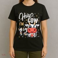 Holy Cow I'm Twelve 12 Year Old Cow Farm Theme 12th Birthday T-Shirt thumb 4