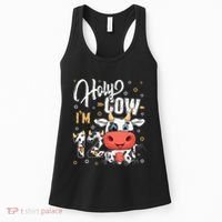 Holy Cow I'm Twelve 12 Year Old Cow Farm Theme 12th Birthday Women's Tank Top thumb 0