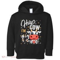 Holy Cow I'm Twelve 12 Year Old Cow Farm Theme 12th Birthday Toddler Hoodie thumb 0