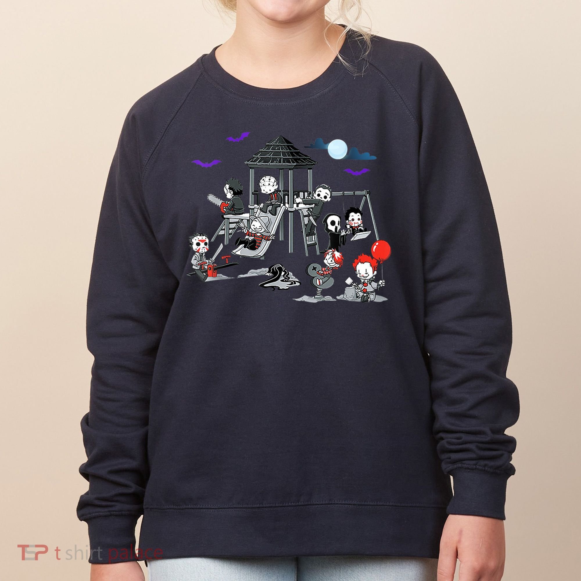Horror Clubhouse In Park Halloween Costume Gift Women's Sweatshirt