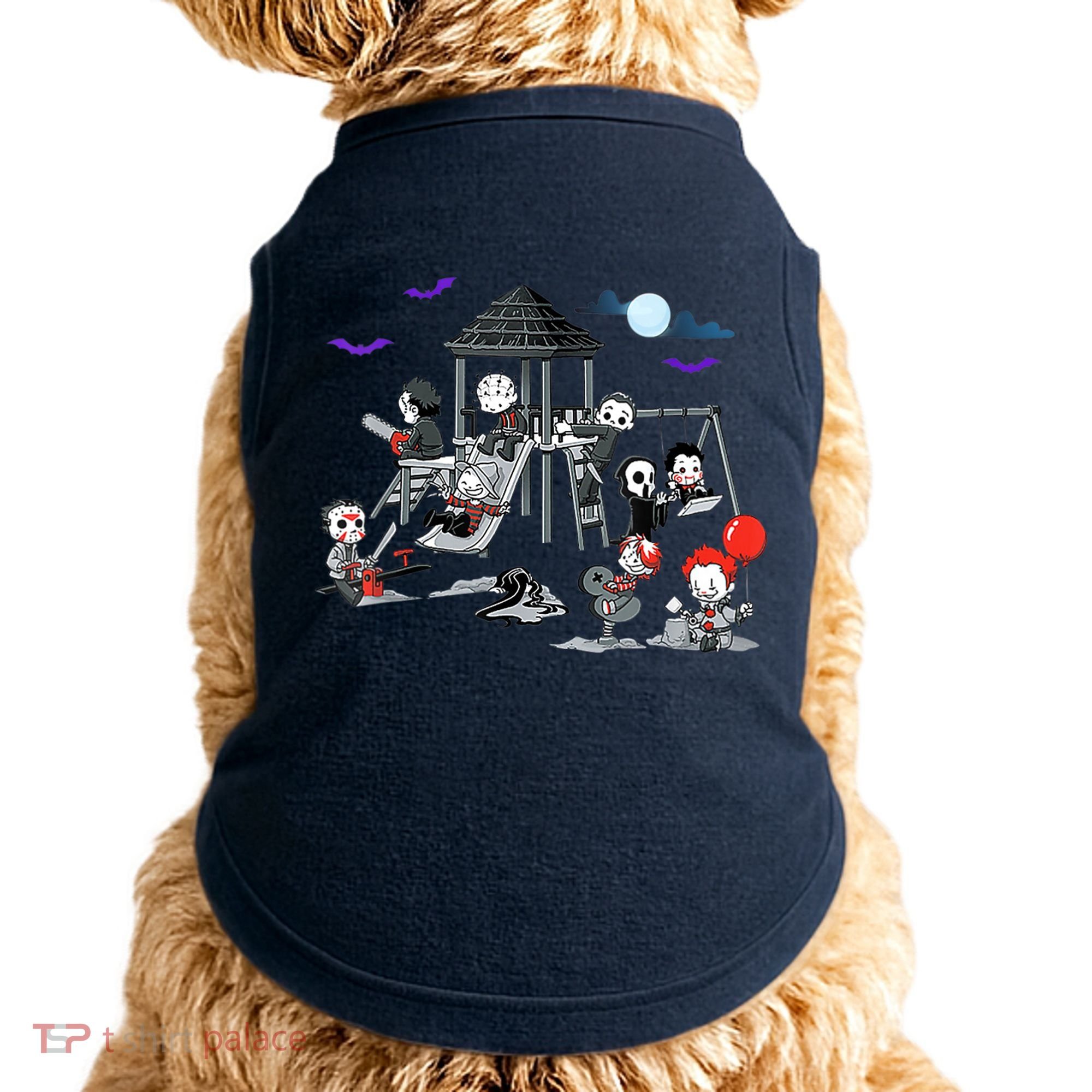 Horror Clubhouse In Park Halloween Costume Gift Doggie Tank