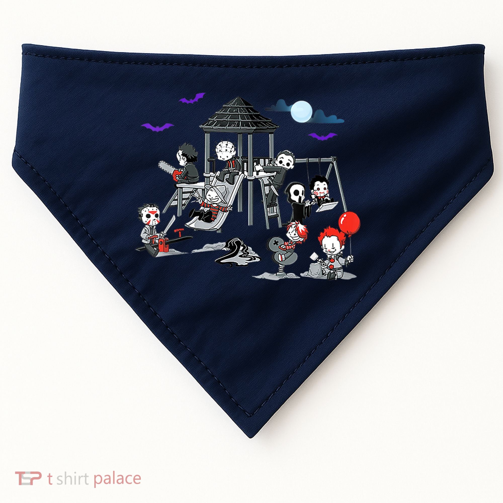 Horror Clubhouse In Park Halloween Costume Gift USA-Made Doggie Bandana